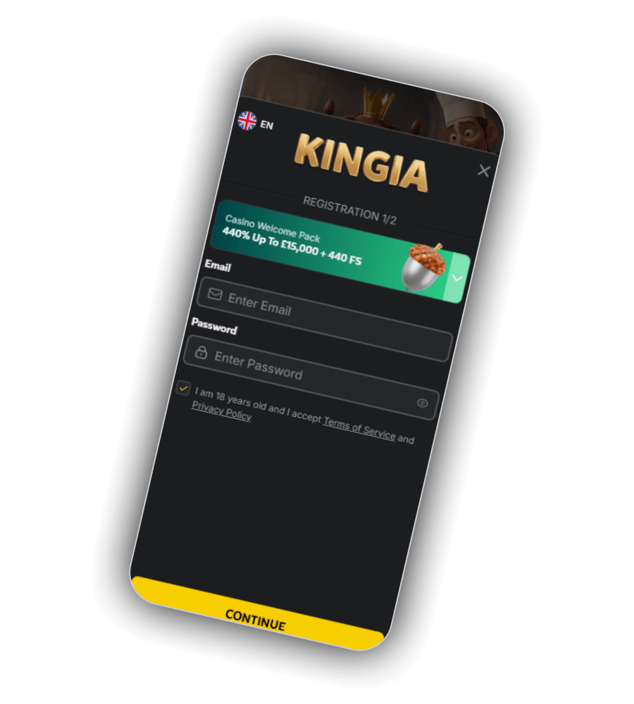 Brass member tag and entry ledger open at the sideboard registration frame at Kingia Casino under a reading lamp